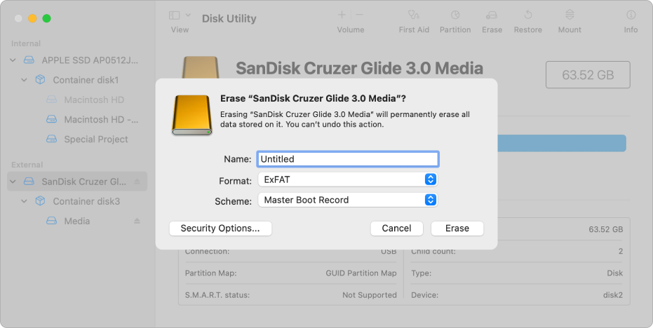 format a thumb drive for osx